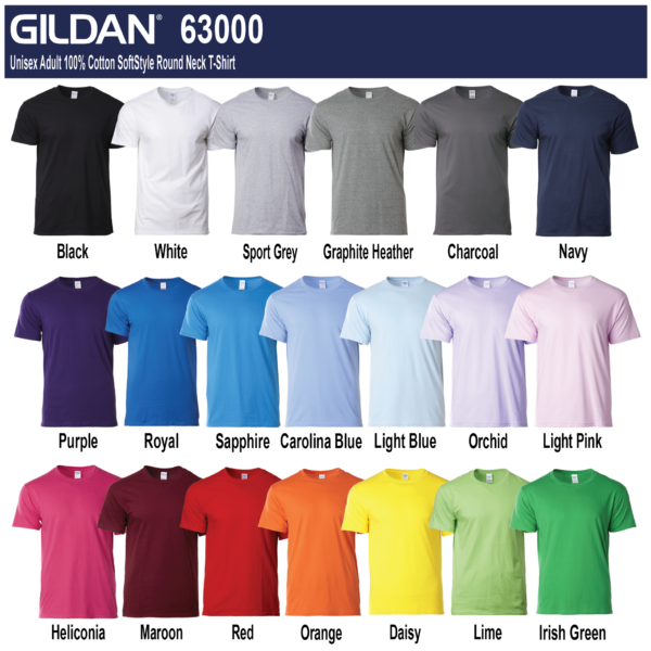 Gildan 63000 Colours Gildan 63000 Colours Will Global Trading